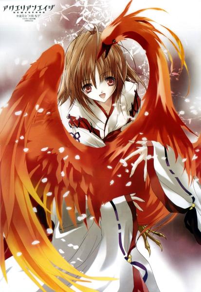 Jeune fille et son Phenix